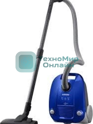 Пылесос Samsung VCC4140V3A синий, 320/1600 Вт, уборка сухая, пылесборник мешок 3 л