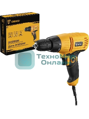 Дрель-шуруповерт Deko DKSD500W, 500 Вт, 28 Нм, щеточный