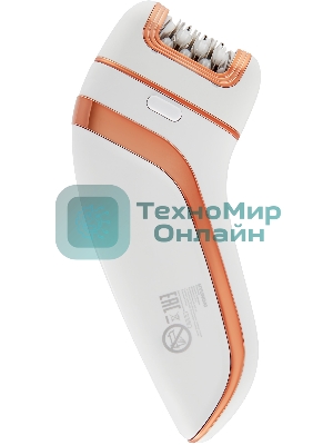 Эпилятор Hyundai H-EP9020 скор.:2 насад.:3 от аккум. белый/бежевый