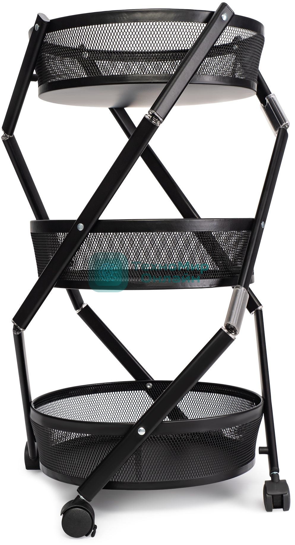 Этажерка Domfy DHC-FC30862 34.2x34.2x83.6 см, d=34.2 см черный