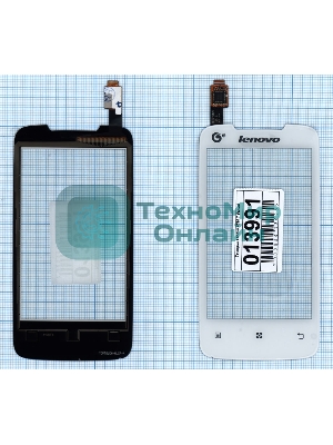 Сенсорное стекло (тачскрин) для Lenovo A390t, белое