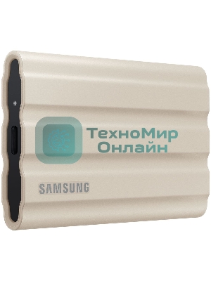 Внешний SSD Samsung T7 Shield, 1TB, USB 3.2 Gen 2 Type-C, R/W 1050/1000, бежевый