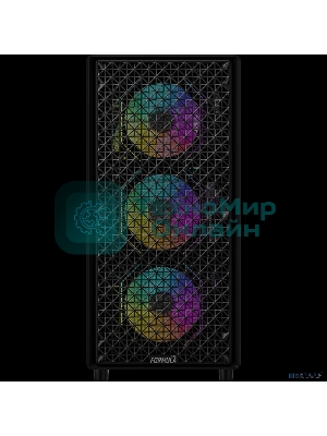 Компьютерный корпус Aerocool/Formula MANA DYNAMIC черный без БП ATX 6x120мм 2xUSB 3.0 1xUSB3.1 audio bott PSU