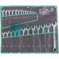 Набор ключей комбинированных Stels 6-32 мм, 26 шт., CrV, матовый хром