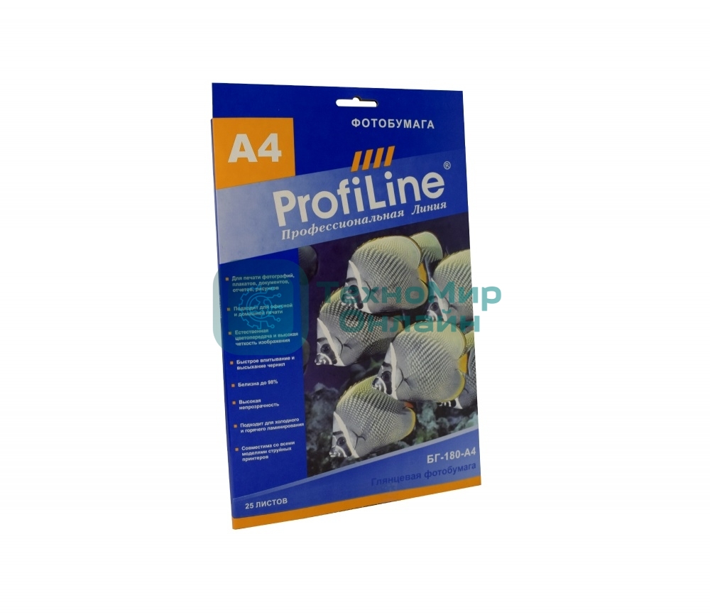БГ-180-А4-25 Фотобумага глянцевая,180 г/м2, А4, 25л, 2880 dpi