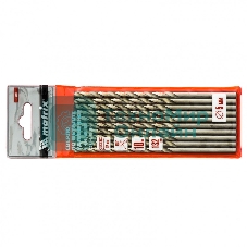 Сверло по металлу Matrix, 5,0 х 132 мм, полированное, удл., HSS, 10 шт. цил. хв.