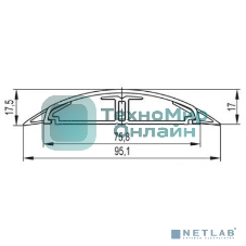 Кабель-канал напольный 75х17 L2000 пластик CSP-F G сер. ДКС 01332
