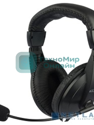 Гарнитура Oklick HS-M137V чёрный, проводная, 3.5 мм