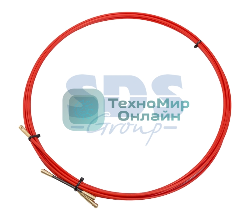 Протяжка кабельная Rexant (мини УЗК в бухте), стеклопруток, d=3,5 мм, 3 м, красная