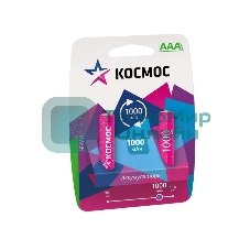 Аккумулятор Космос KOCR03NIMH(1000MAH)R03 NiMn 1000мА·ч BP-2 (блист.2шт.) ЦЕНА ЗА 1 шт