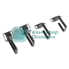 Органайзер кабельный одинарный изгонутый, черный