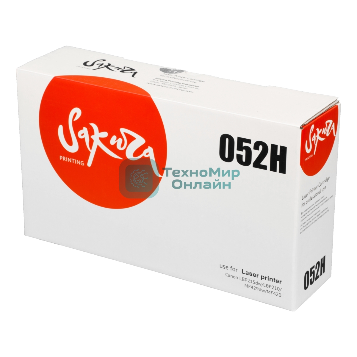 Картридж лазерный Sakura CRG052H для Canon i-SENSYS LBP212/214/215, i-SENSYS MF421/426/428/429, черный, 9 200 к.