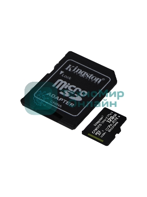 Флеш карта microSDHC 128Gb microSDXC Kingston SDCS2/128Gb Class10 UHS-I Canvas Select up to 100Mb/s с адапт.