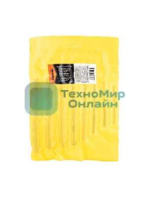 Набор сверл по дереву Sparta,3-4-5-6-7-8-9-10 мм, 8 шт. цилиндрический хвостовик