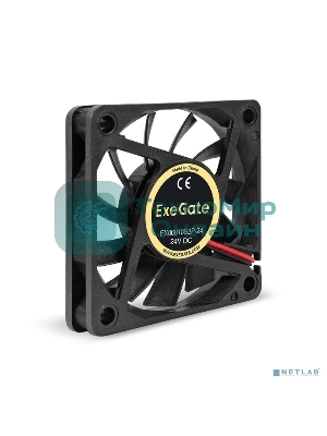 Вентилятор для корпуса ExeGate EX06010S2P-24 черный, 60 мм, 3000 об/мин, 24.1 дБ, 2 pin