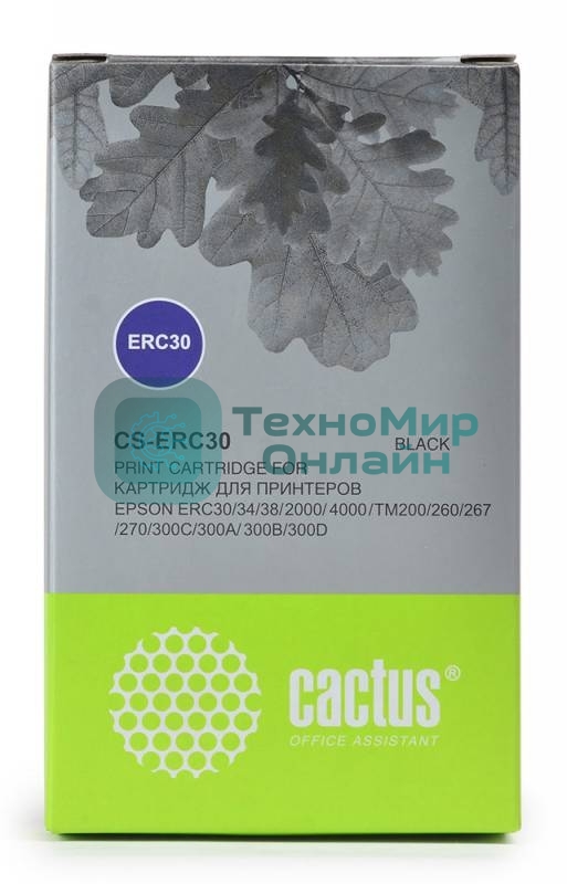 Картридж матричный Cactus CS-ERC30 черный (12.7 мм, 5 м, 1 000 000 знаков) для Epson ERC 30/34/38/TM-U220