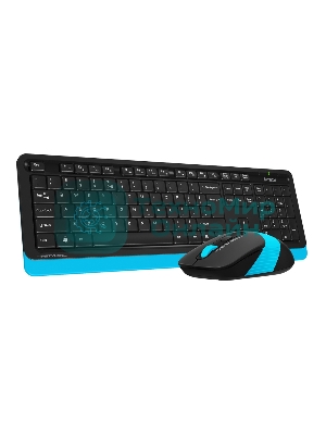 Комплект клавиатура+мышь A4Tech FStyler FG1010 беспроводной, USB, 2000 DPI, чёрный/синий