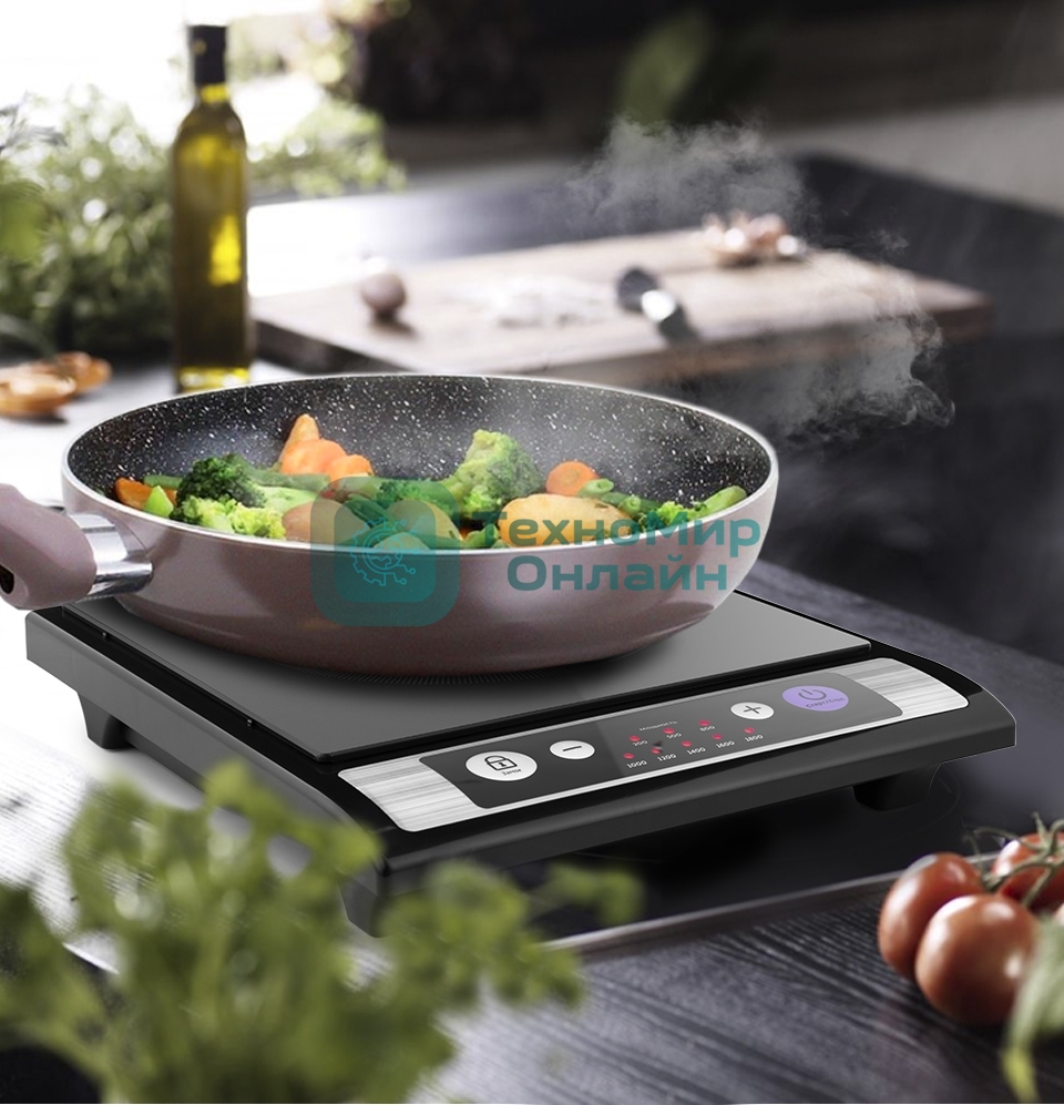 Плита электрическая Kitfort КТ-107 черный (настольная)