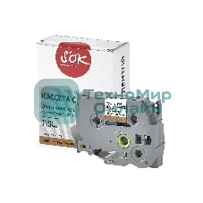 Кассета с лентой S'OK by Sakura Printing TZE841 для Brother, черный на золотом, 18мм/8м, наклейка
