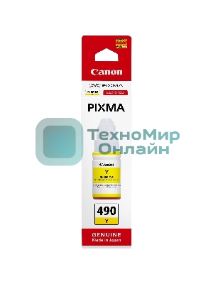 Чернила Canon GI-490Y 0666C001 желтый для Canon Pixma G1400/2400/3400 (70мл)
