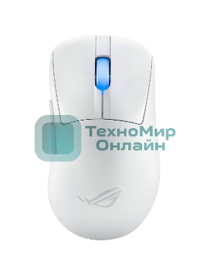 Мышь беспроводная/проводная ASUS ROG Keris II Ace белый, 42000 dpi, радиоканал, Bluetooth, USB, кнопки - 6