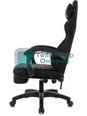 Кресло Zombie Weaver черный, ткань, подголовник, подставка для ног