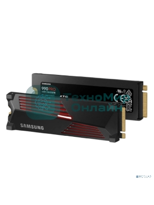 Накопитель SSD Samsung 990 Pro 4Tb, PCIe 4.0 x4, M.2 2280, NVMe, R/W 7450/6900, с радиатором