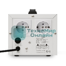 Стабилизатор напряжения Powerman AVS 500D белый (220В±8% 500ВА,5А,КПД 98%, циф. индикация вх./вых.)