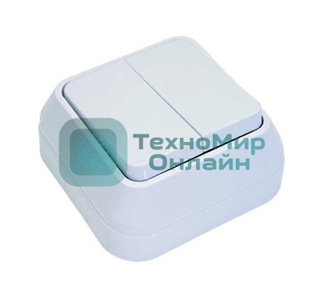 Выключатель 2-кл. Makel ОП 10А IP20 белый