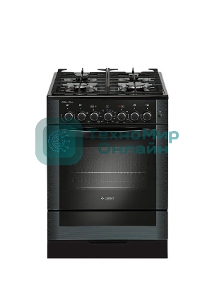 Плита комбинированная Gefest ПГЭ 6502-02 0044 черный, конфорок 4 газовых, духовка 55 л, 60 см x 85 см x 60 см