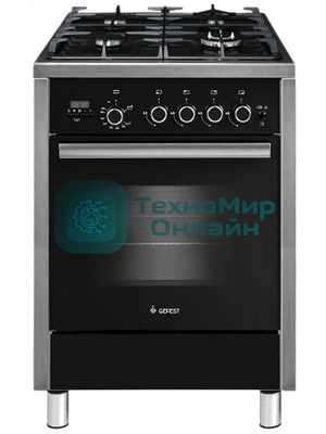 Плита газовая Gefest ПГ 6700-04 черный, конфорок 4 шт, духовка 52 л, 60 см x 85 см x 60 см