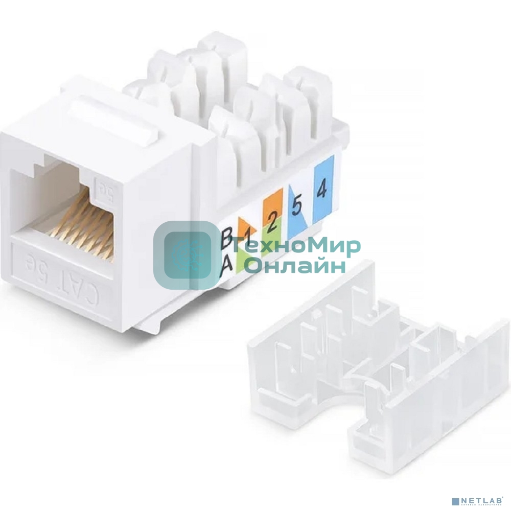Модуль универсальный Cabeus, keystone, 1хRJ45(8P8C), 90°, кат. 5е, неэкр., белый