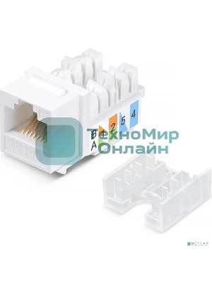 Модуль универсальный Cabeus, keystone, 1хRJ45(8P8C), 90°, кат. 5е, неэкр., белый