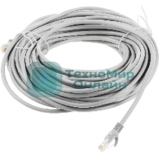 Патч-корд Premier PP12-20M 1000Гбит/с UTP 4 пары cat.5E CCA molded 20м серый RJ-45 (m)-RJ-45 (m)