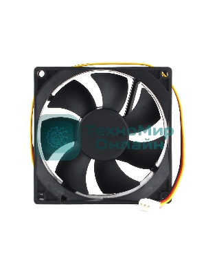 Вентилятор для корпуса Gembird черный, 92 мм, 2500 об/мин, 29 дБ, 3 pin