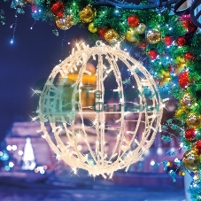 Шар светодиодный Neon-night 230V, диаметр 120 см, 600 светодиодов,эффект мерцания, цвет теплый белый