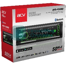 Автомагнитола ACV AVS-930BG, 1 DIN, Bluetooth, USB Type-A, AUX, пульт ДУ
