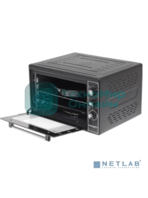 Мини-печь Kraft KF-MO3801BL, черный, 38 л.