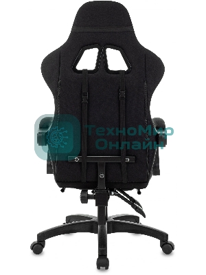 Кресло Zombie Weaver черный, ткань, подголовник, подставка для ног