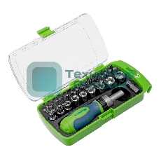 Отвертка Сибртех ревер. + биты, 41 пред., PH+PZ+SL+H+T, CrV, 2к рукоятка