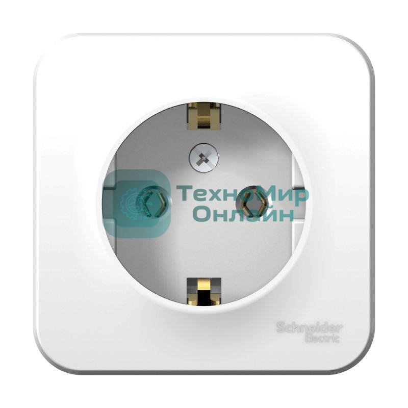 Розетка с/з без шторок 16А, 250В, изолир. пластина SE Blanca наруж Бел