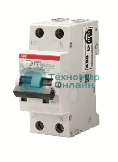 Выключатель автоматический дифференциального тока DS201 C20 AC30 20А 30мА ABB 2CSR255080R1204