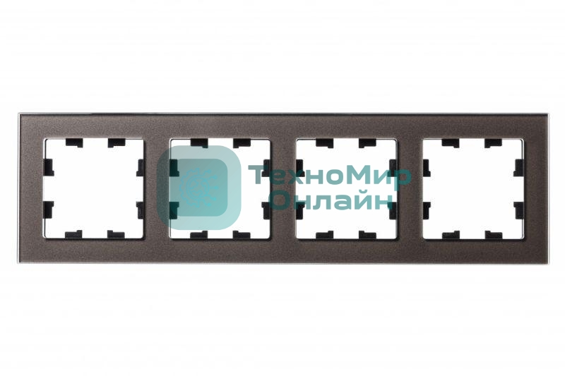 Рамка 4-м AtlasDesign Nature стекло мокко SchE ATN320604