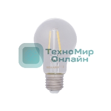 Лампа светодиодная филаментная Rexant Груша A60 7.5 Вт 750 Лм 4000K E27 прозрачная колба