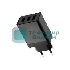 Сетевое зарядное устройство-переходник Rexant 3xUSB адаптер, 30W черный