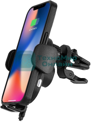 Автомобильное зарядное устройство Buro BUQC15 15W 2.5A (QI) USB-C универсальное черный