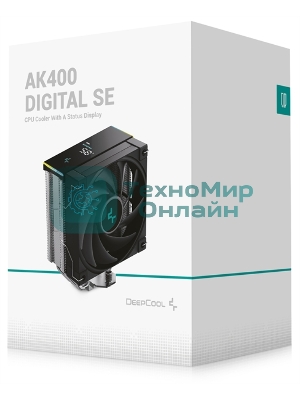 Устройство охлаждения(кулер) Deepcool AK400 Digital SE Soc-AM5/AM4/1200/1700/1851 черный 4-pin 19-28dB Al+Cu LCD 220W 812gr Ret (R-AK400-BKADMN-GJD)