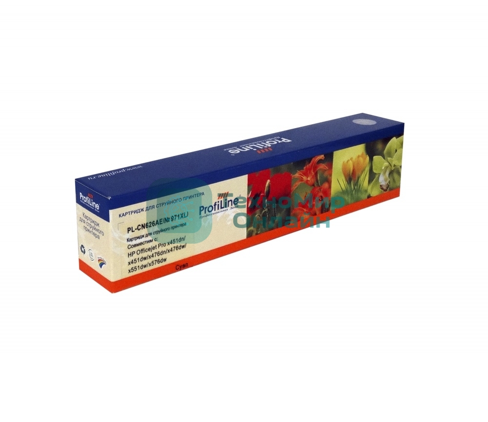 Картридж струйный ProfiLine PL-CN626AE №971XL для принтеров HP Officejet Pro X451dw/X476dw/X551dw/X576dw Cyan пигмент
