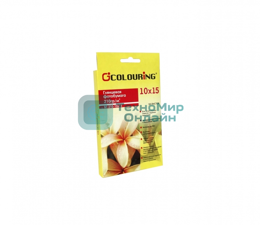 Фотобумага глянцевая CG-БГ-210-10x15-50 210 г/м2, 10x15, 5760dpi, 50 л