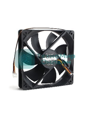 Вентилятор для корпуса Gembird черный, 120 мм, 1550 об/мин, 22.5 дБ, 3 pin